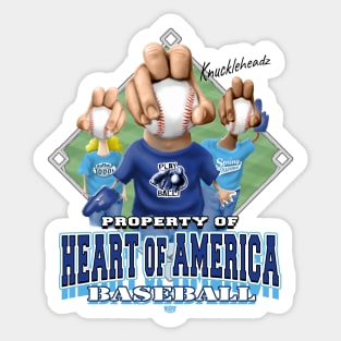 Knucklehead for Heart of America Baseball Sticker